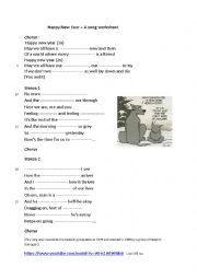 English Worksheet: Song worksheet on Happy New Year (abba cover)