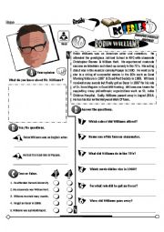 English Worksheet: RC Series Famous People Edition_30 Robin Williams (Editable + Key included)