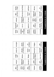 English Worksheet: PRESENT CONTINUOUS & PLACES BINGO