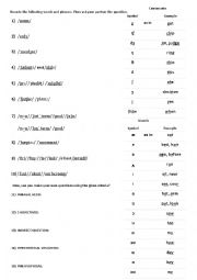 English Worksheet: 1st Class Icebreaker with IPA