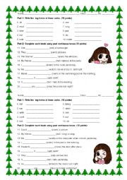 Past Continuous Tense Test