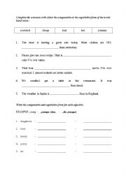 English Worksheet: COMPARATIVES AND SUPERLATIVES