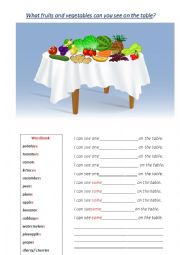 English Worksheet: Fruit and Vegetables