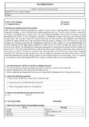 English Worksheet: exam