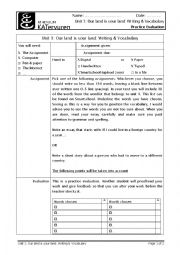 English Worksheet: Writing Assignment migration