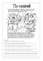 English Worksheet: carnival