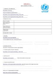 English Worksheet: WEBQUEST UNICEF