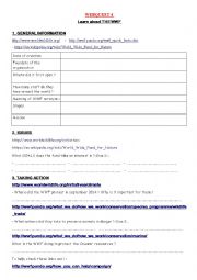 English Worksheet: WEBQUEST WWF
