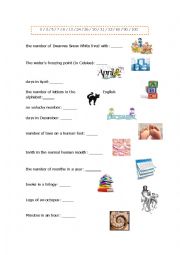 English Worksheet: Fun activity with Numbers
