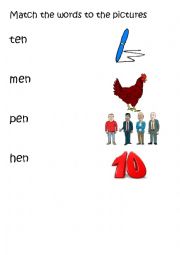 English Worksheet: En words