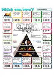 English Worksheet: Which one or Which ones? Practice choosing the correct form for questions