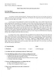 English Worksheet: exam