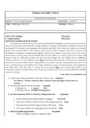 English Worksheet: exam