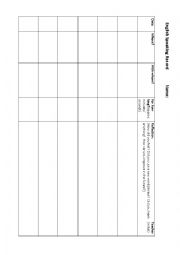 English Worksheet: English Speaking Log