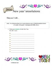 New Years resolutions 