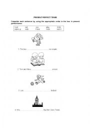 English Worksheet: Present Perfect Tense