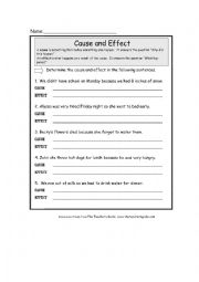 English Worksheet: EXPRESSING CAUSE AND EFFECT