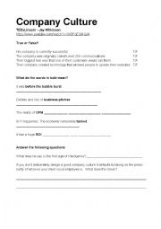English Worksheet: Corporate Culture - TED video