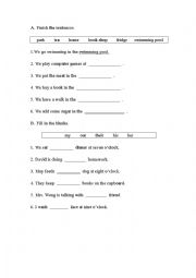 English Worksheet: Garmmar