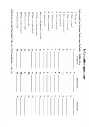 English Worksheet: Basic Information Questions