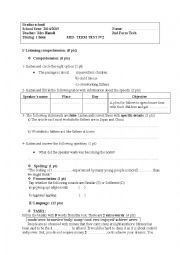 English Worksheet: children rights mid term test n 2 2nd form