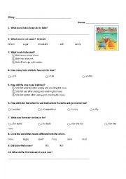English Worksheet: Bobo and Babi