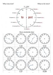 English Worksheet: Telling the time