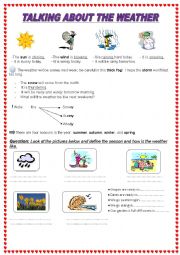 English Worksheet: Whats the weather like?