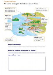 English Worksheet: Coastal landscape