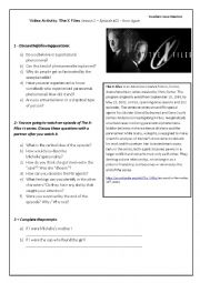 English Worksheet: X- files