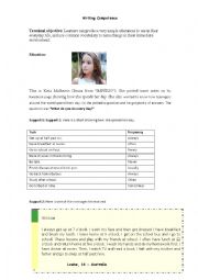 English Worksheet: Writing Competence 