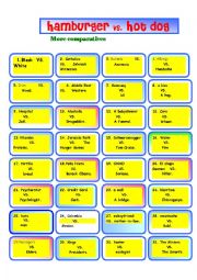 English Worksheet: Comparative boardgame for  latins