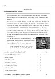 English Worksheet: Reading Practice 2 