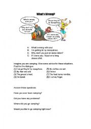 English Worksheet: whats the matter