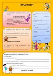 English Worksheet: SIMPLE PRESENT