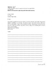 English Worksheet: Capital letters - written assignment