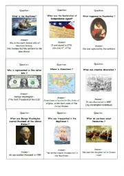 English Worksheet: United States - Birth of a Nation Questions and Answers sheet