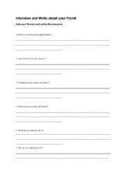 English Worksheet: Sports