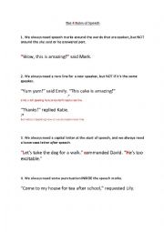 English Worksheet: The Four Rules of Speech