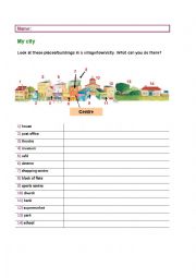 English Worksheet: My city