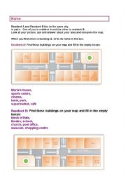 English Worksheet: My city (3/4)
