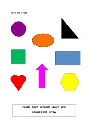 English Worksheet: Colours and Shapes