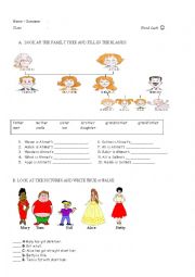 English Worksheet: an easy quiz