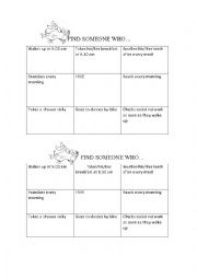 English Worksheet: Find Someone Who.... Bingo