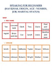 English Worksheet: Speaking for beginners - 3 pages (Headway 3rd edition)