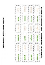 English Worksheet: irregular verbs matching game