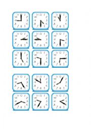 English Worksheet: clock