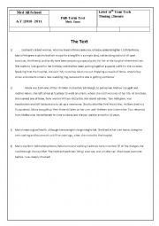 English Worksheet: Full Terl Test   Mock exam