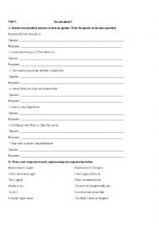 English Worksheet: Agree and disagree