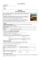 English Worksheet: MY BEST RESTAURANT